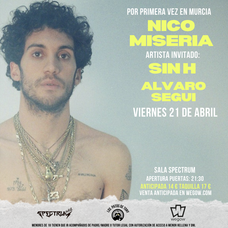Fotografía promocional de Concierto de Nico Miseria en Murcia