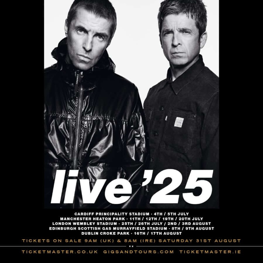 Fotografía promocional de Concierto de Oasis en Manchester