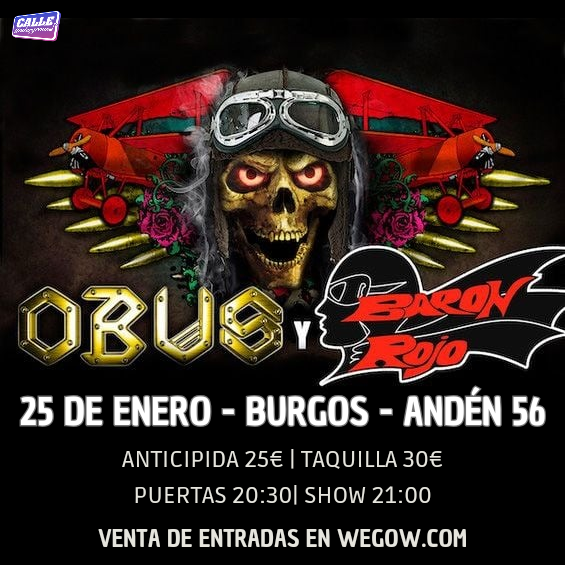 Fotografía promocional de Concierto de Obús y Barón Rojo en Burgos