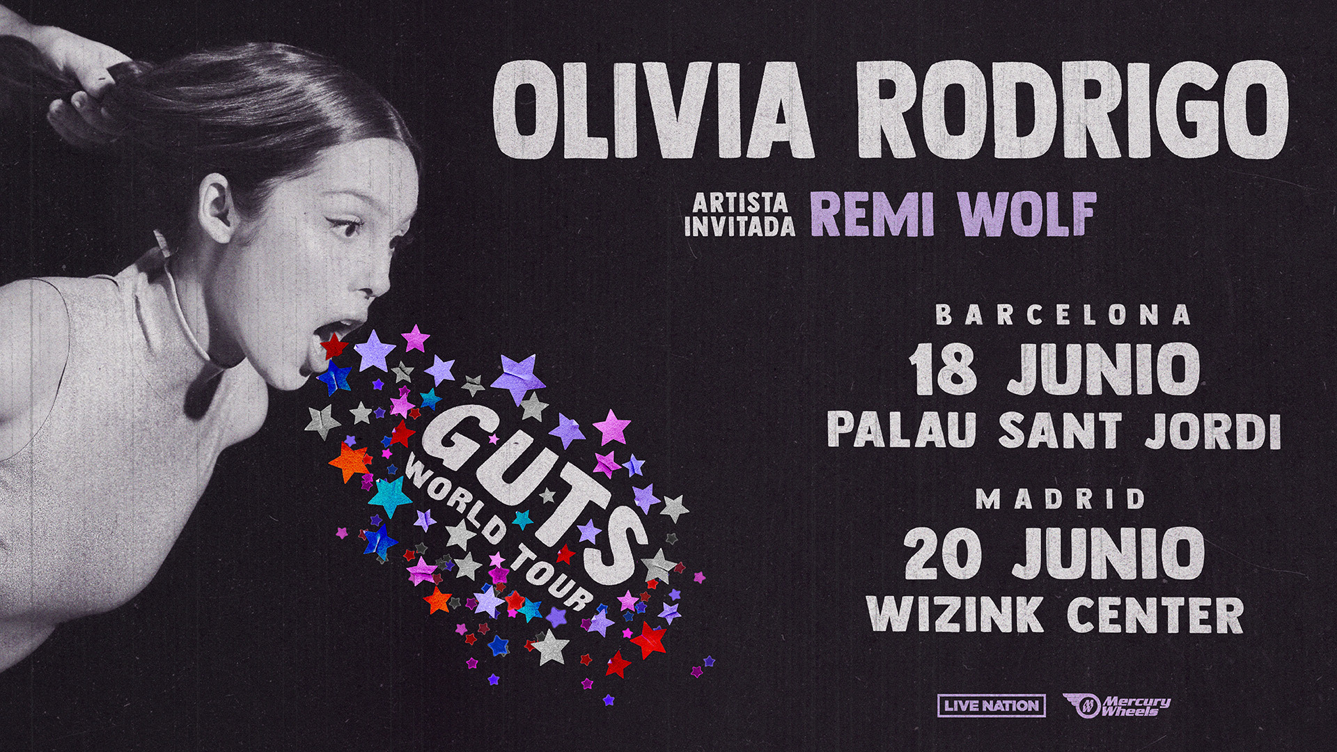 Fotografía promocional de Concierto de Olivia Rodrigo en Barcelona | Guts World Tour