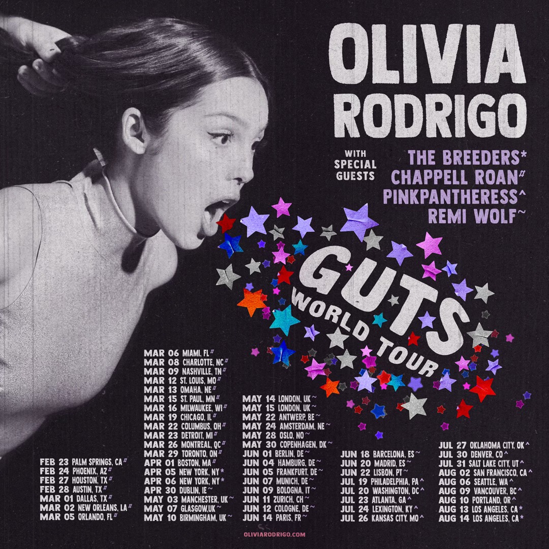 Promotional photograph of Concierto de Olivia Rodrigo en Toronto | Guts World Tour.