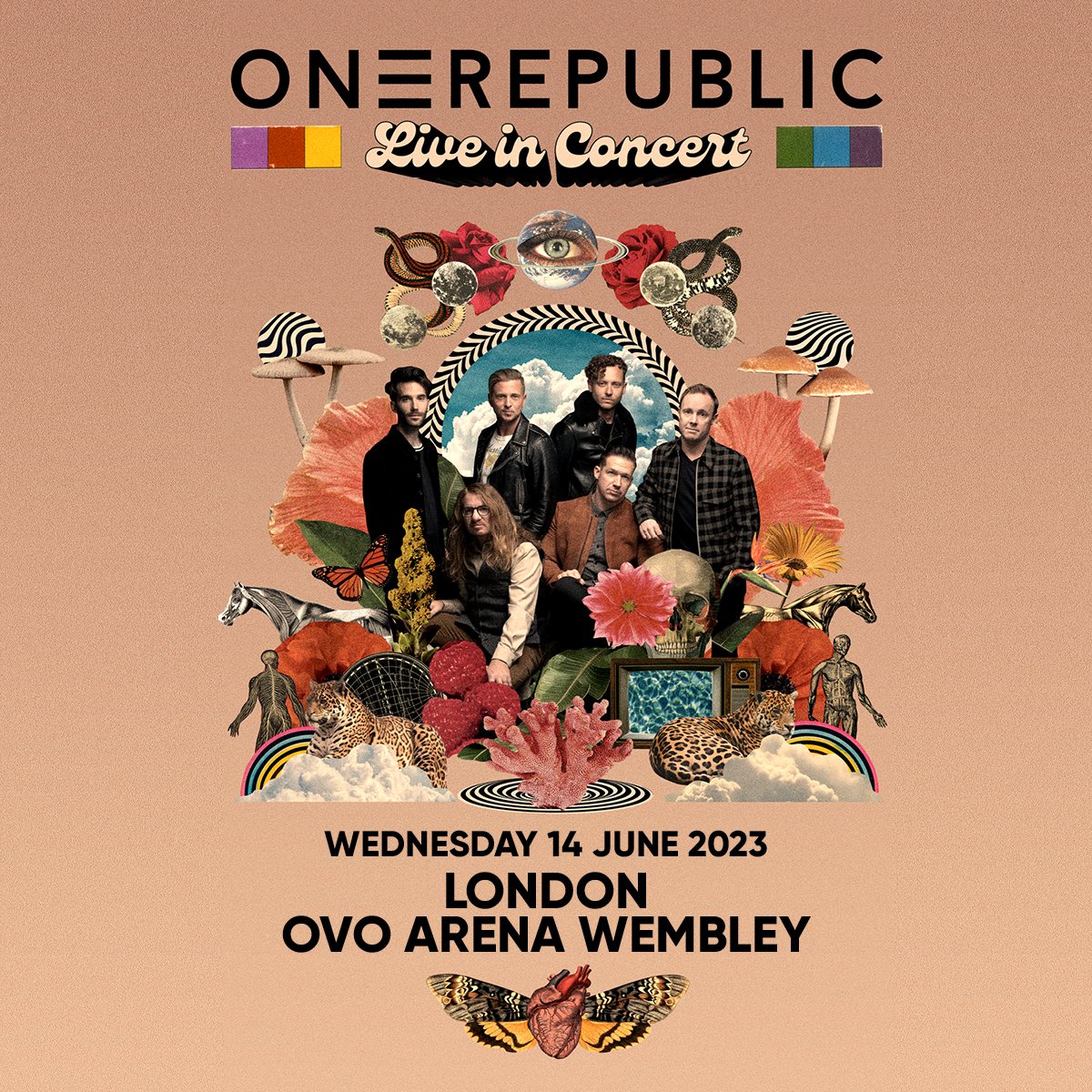 Promofoto von Concierto de OneRepublic en Londres.