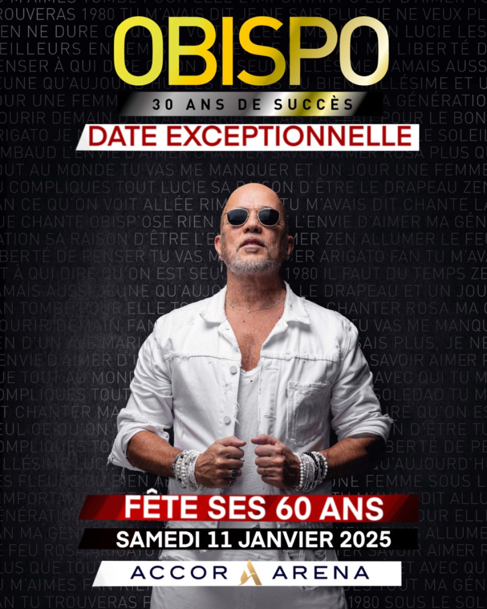 Promotional photograph of Concierto de Pascal Obispo en París.