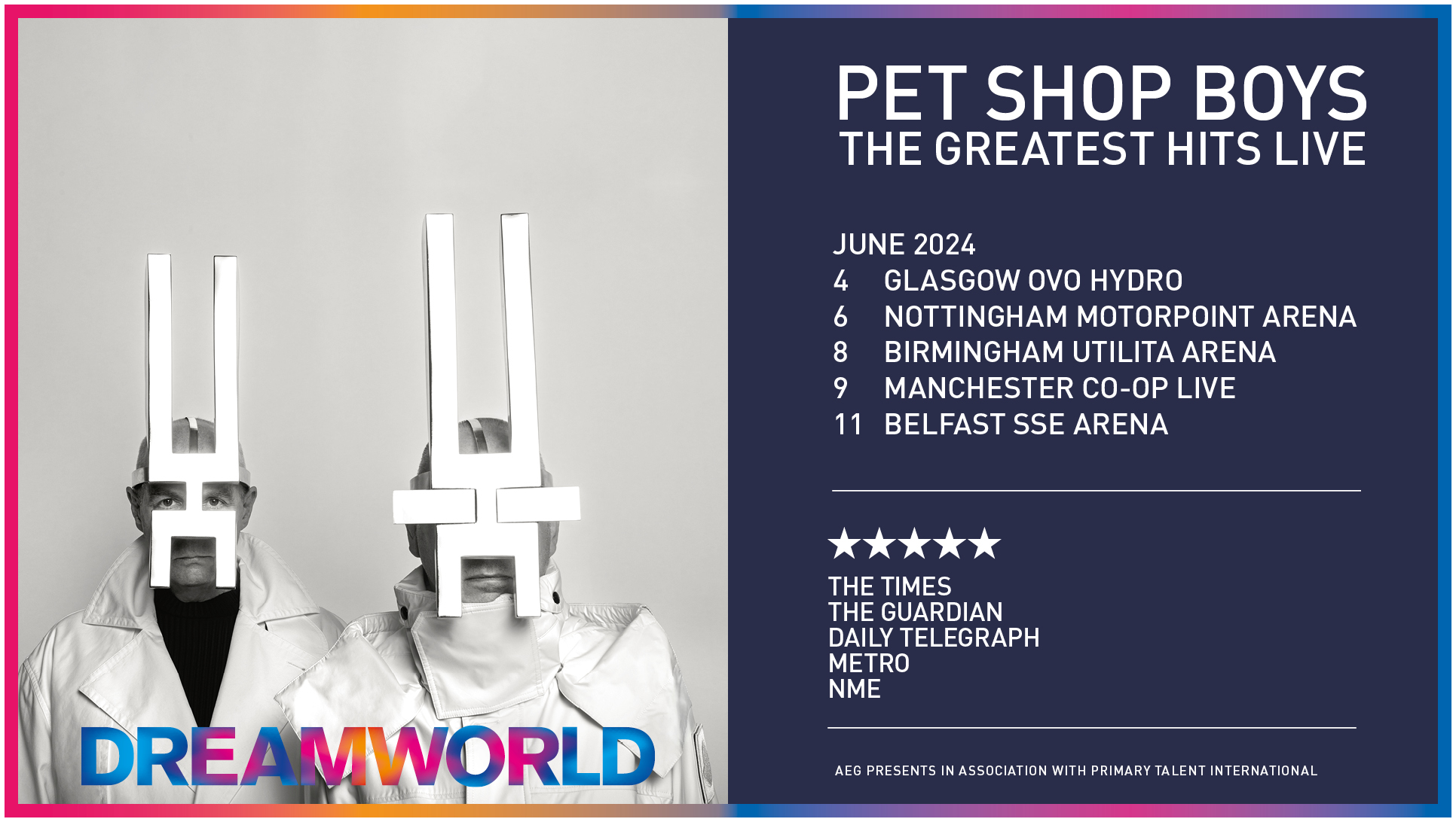 Promotional photograph of Concierto de Pet Shop Boys en Glasgow.