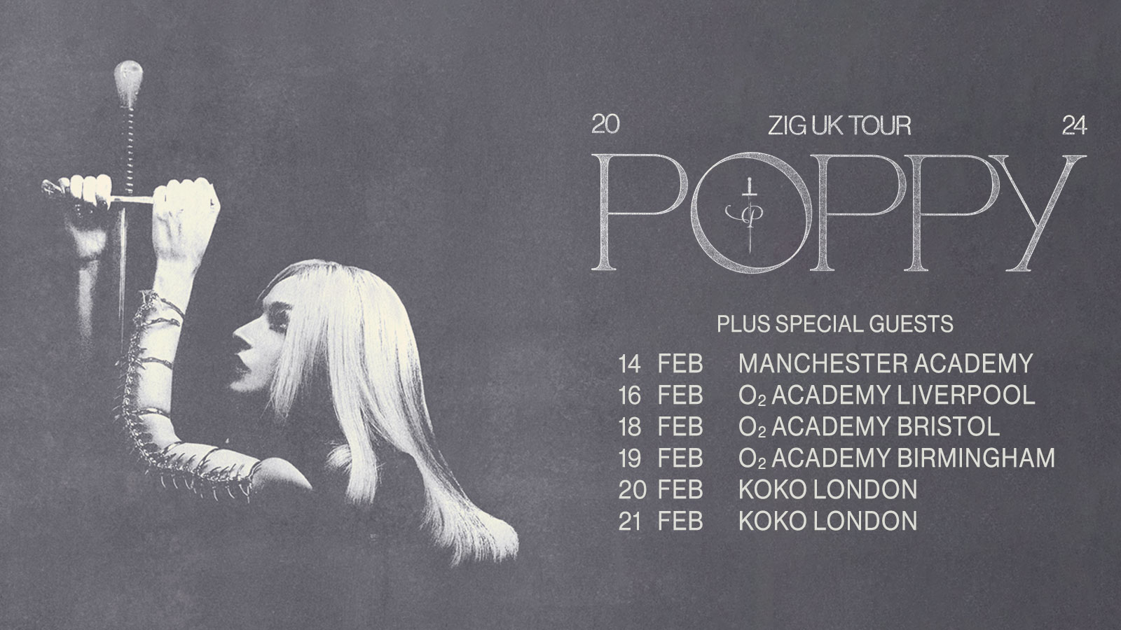 Fotografía promocional de Concierto de Poppy en Liverpool