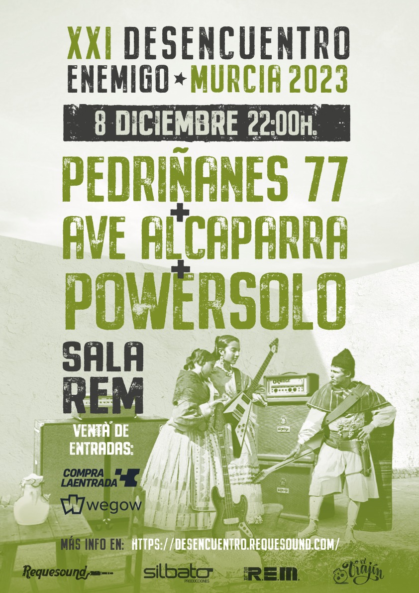 Fotografía promocional de XXI Desencuentro Enemigo: Concierto de Powersolo, Ave Alcaparra e Higinio en Murcia