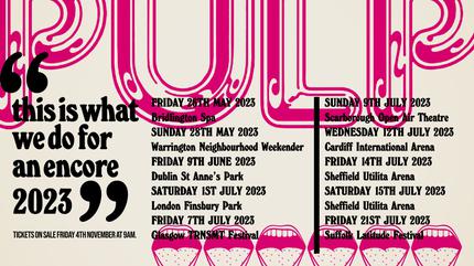 Pulp concert in Sheffield (14 July) | This is What We Do For an Encore Tour 2023