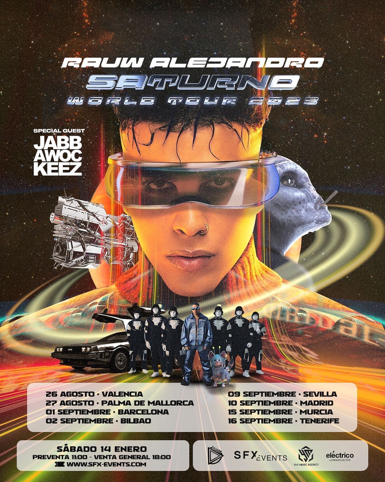 Fotografía promocional de Concierto de Rauw Alejandro en Bilbao | Saturno World Tour