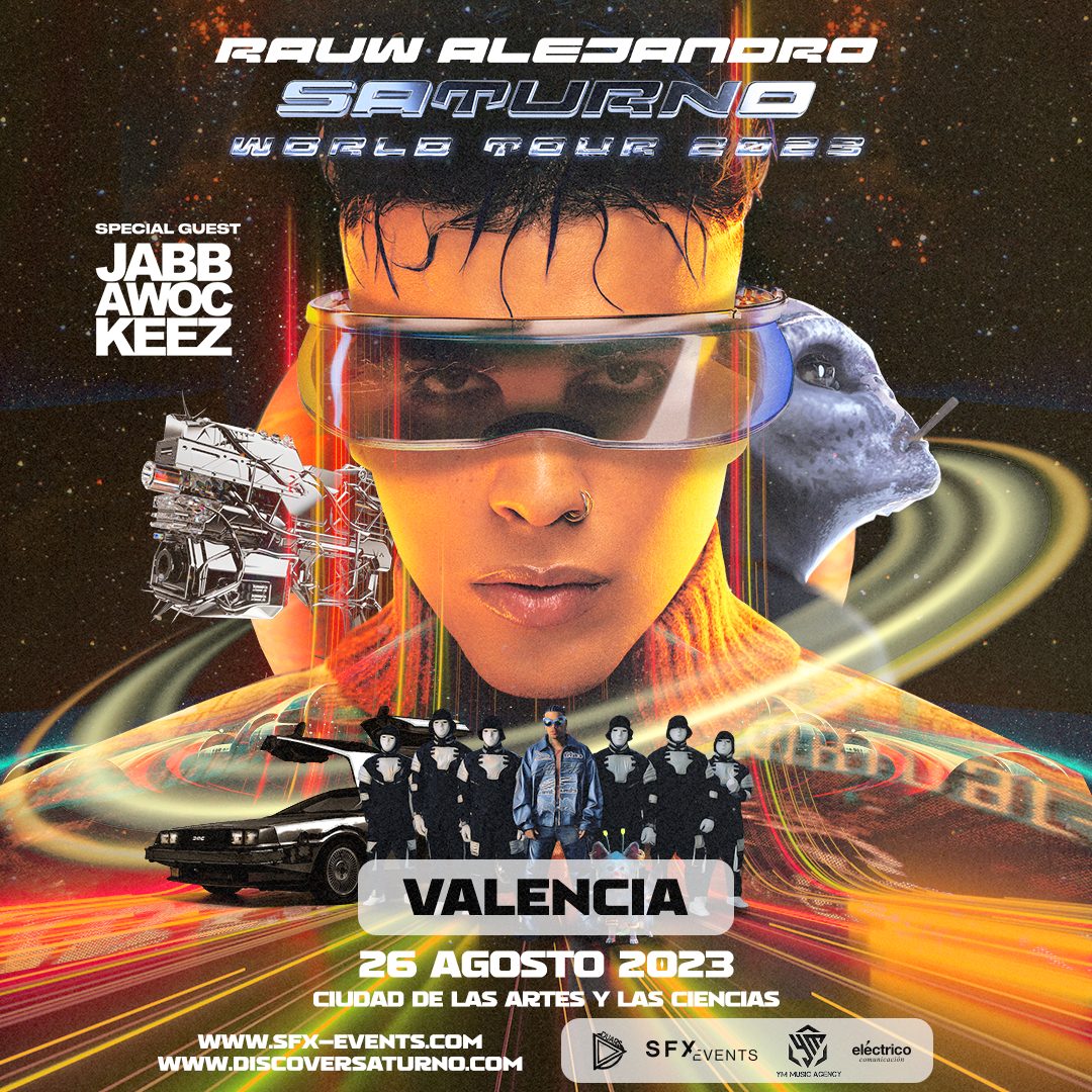 Fotografía promocional de Concierto de Rauw Alejandro en Valencia | Saturno World Tour