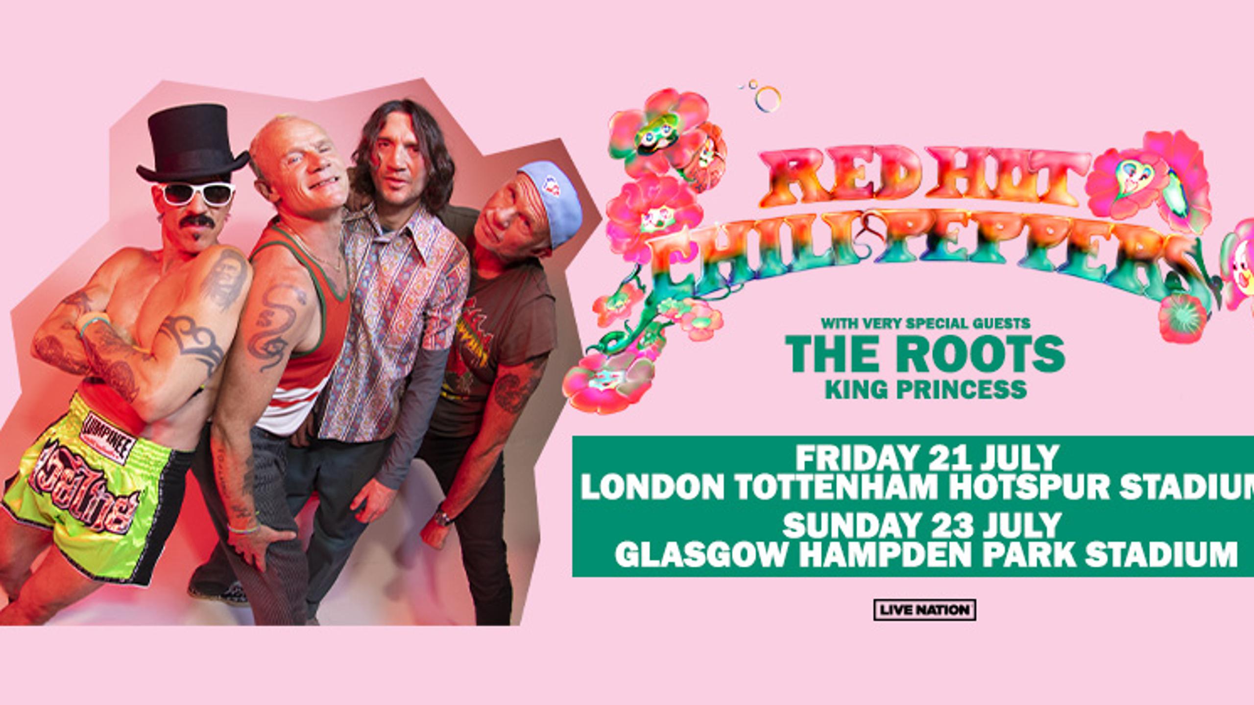 Red Hot Chili Peppers concert tickets for National Stadium Hampden Park