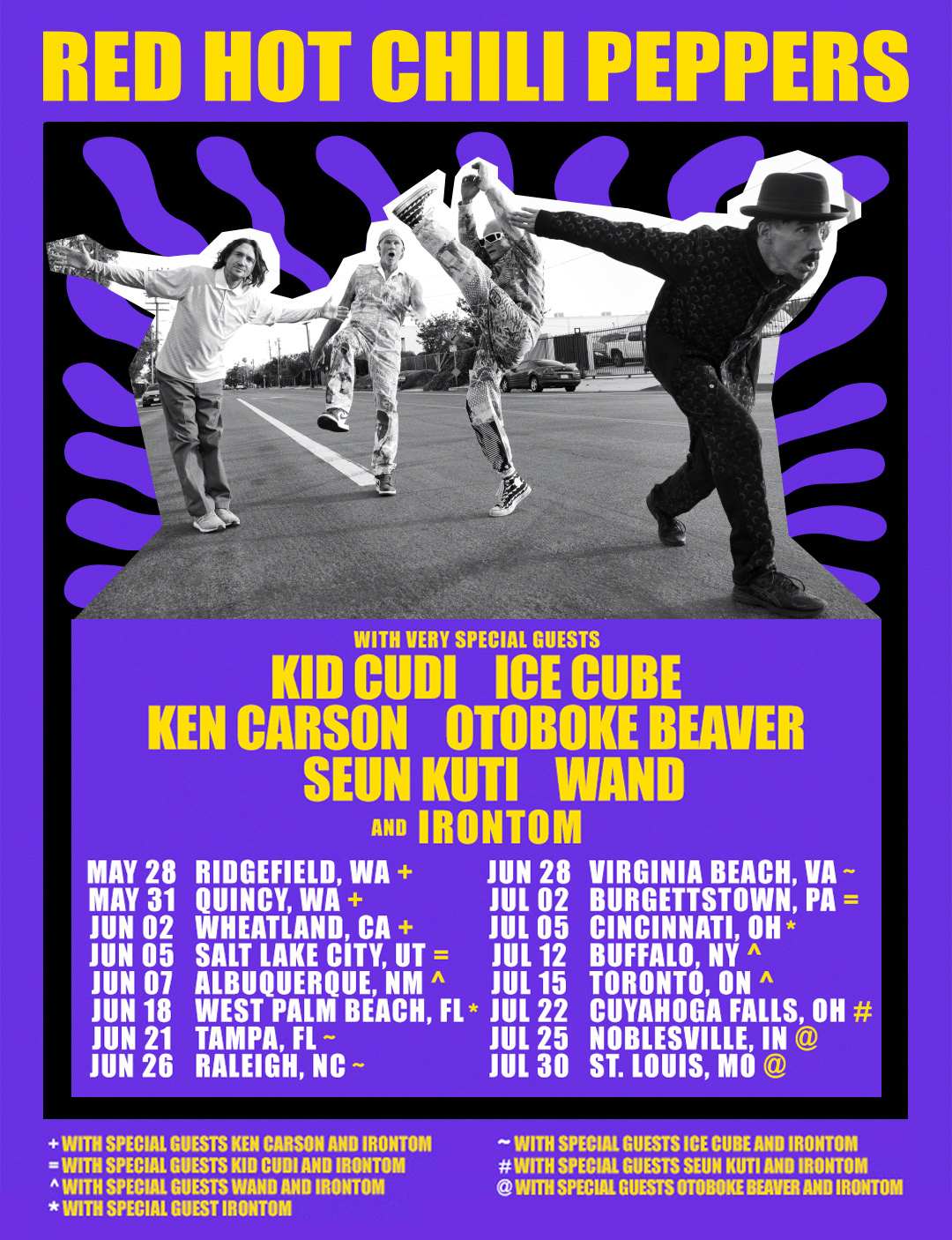 Promofoto von Concierto de Red Hot Chili Peppers en Tampa.