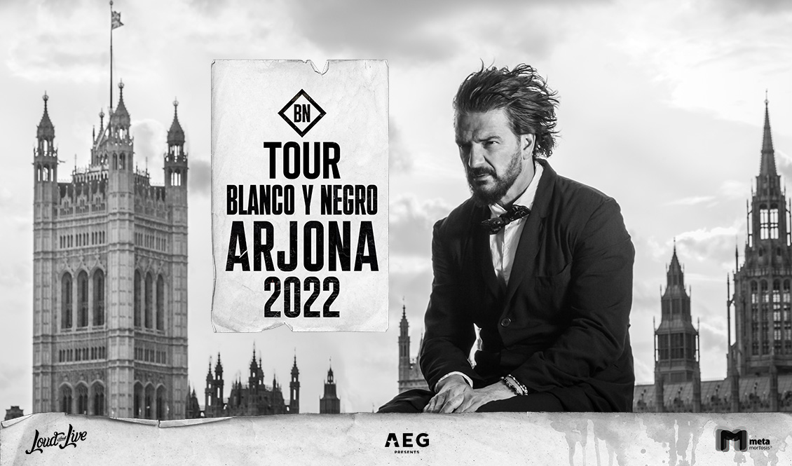 Fotografía promocional de Concierto de Ricardo Arjona en Alicante | Blanco y Negro Tour 2022