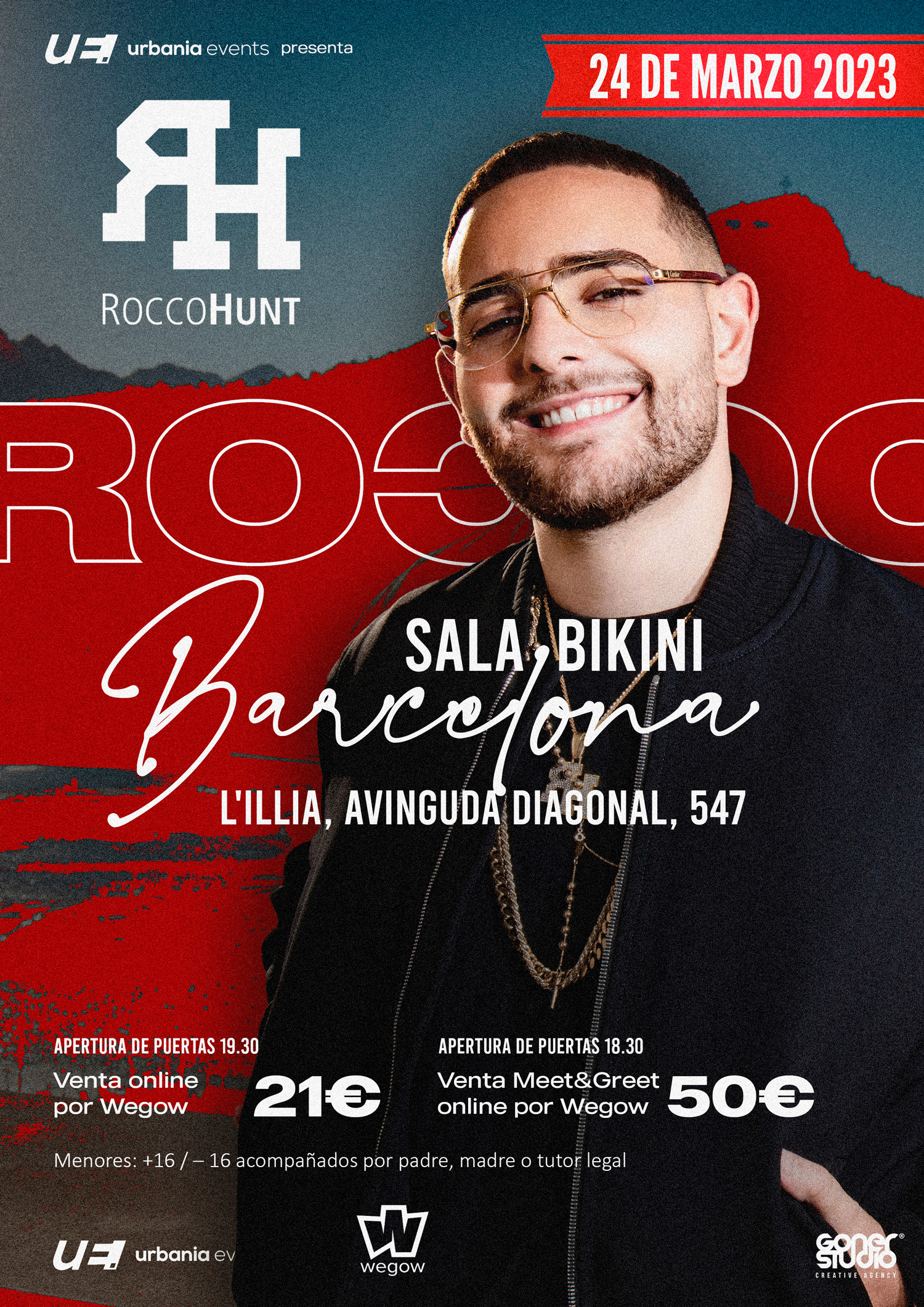 Fotografía promocional de Concierto de Rocco Hunt en Barcelona