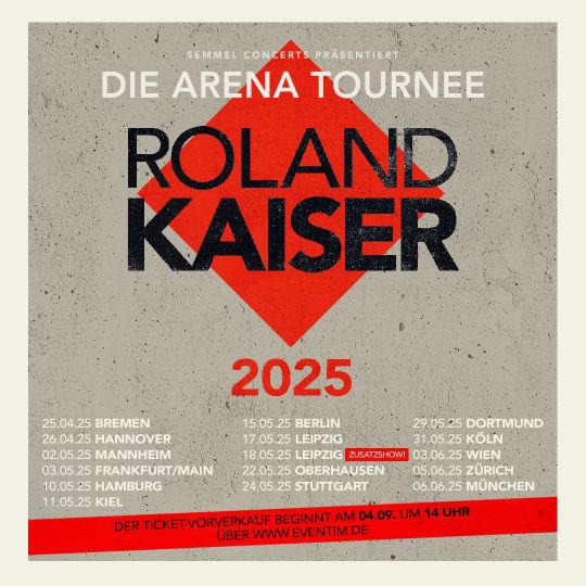 Promofoto von Concierto de Roland Kaiser en Múnich.