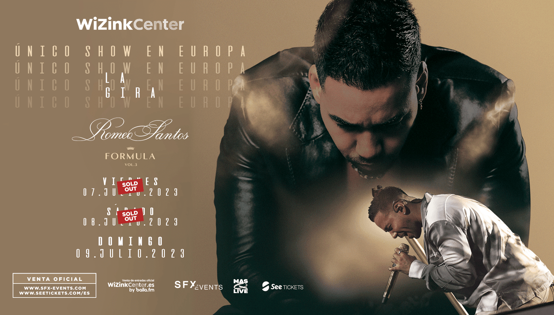 Promotional photograph of Concierto de Romeo Santos en Madrid.