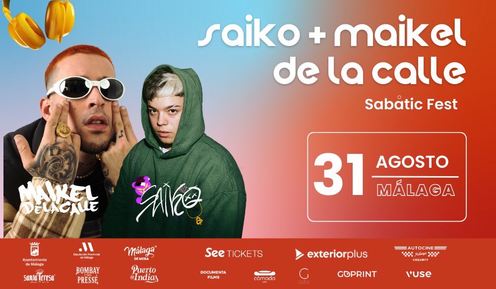 Fotografía promocional de Concierto de Saiko + Maikel Delacalle en Málaga | Sabatic Fest 2023