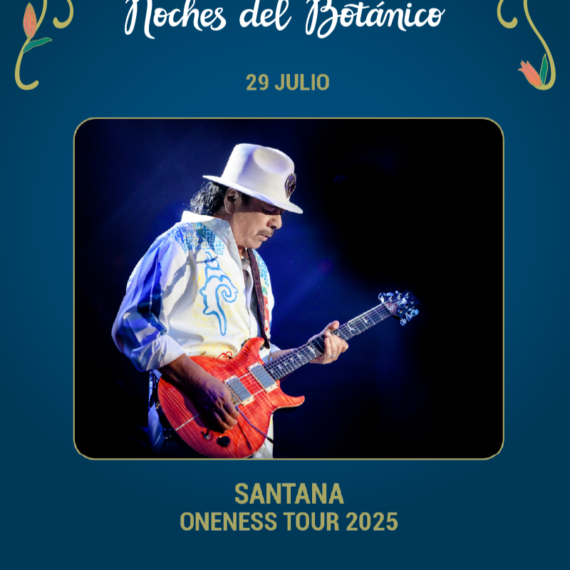 Fotografía promocional de Concierto de Santana en Madrid (Segunda Fecha) | Noches del Botánico 2025