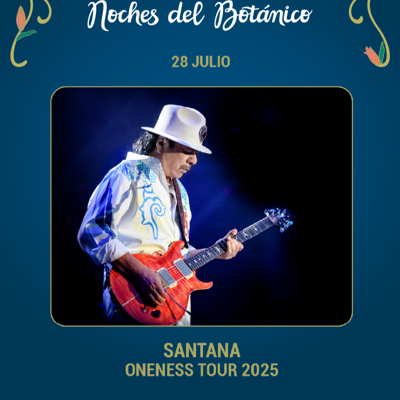 Fotografía promocional de Concierto de Santana en Madrid | Noches del Botánico 2025