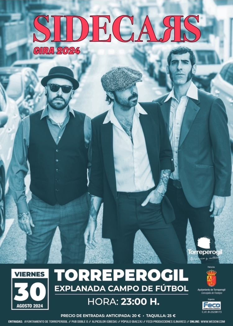 Fotografía promocional de Concierto de Sidecars en Torreperogil (Jaén)