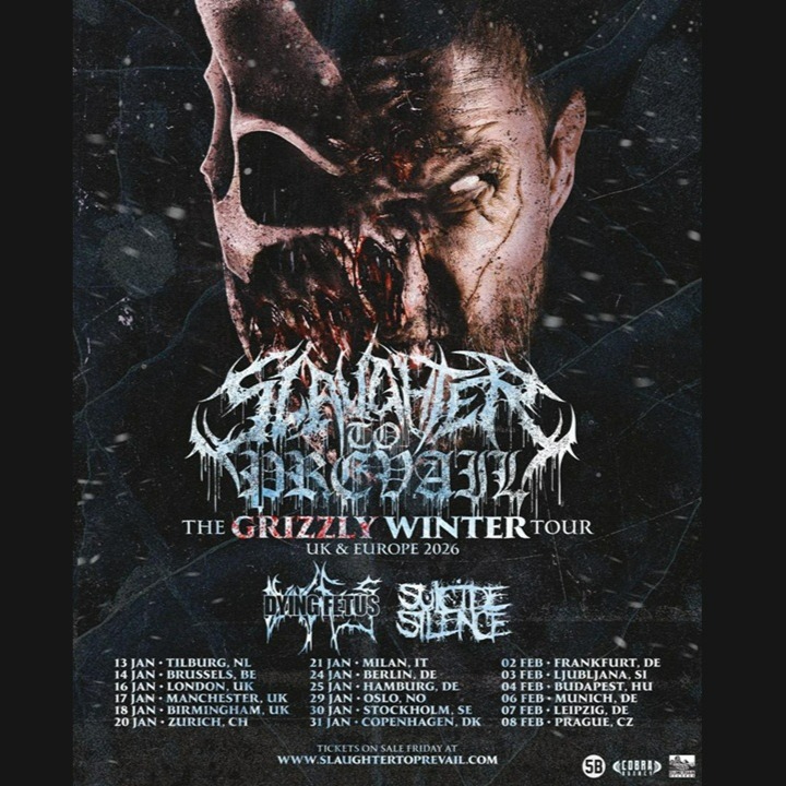 Promofoto von Concierto de Slaughter to Prevail en Berlín.