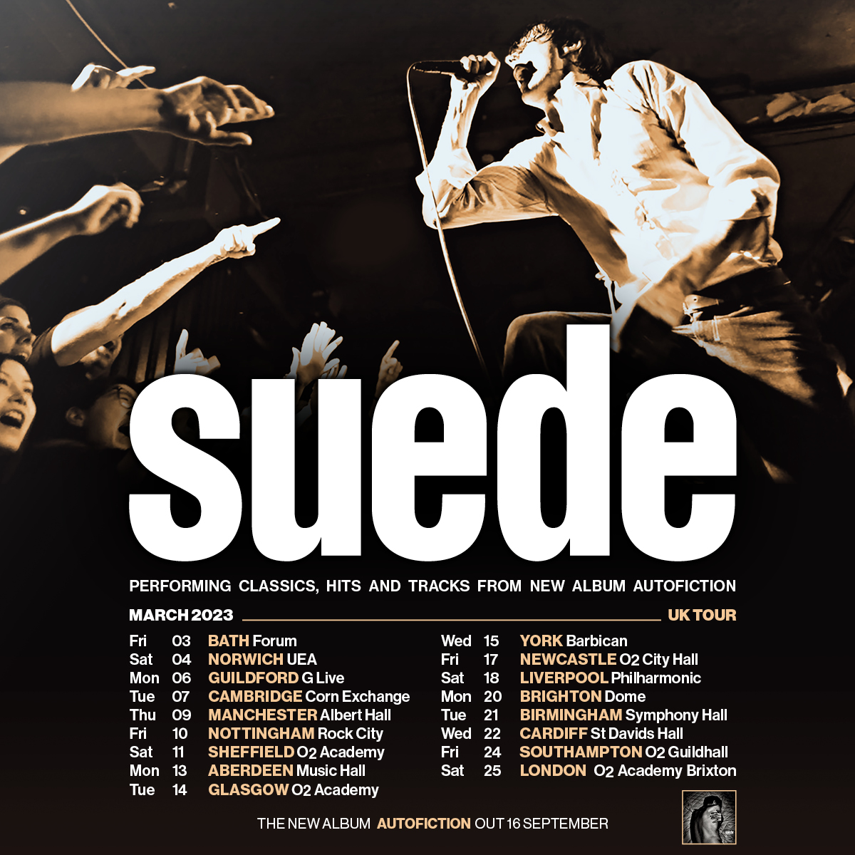 Fotografia promocional de Concierto de Suede en Londres.