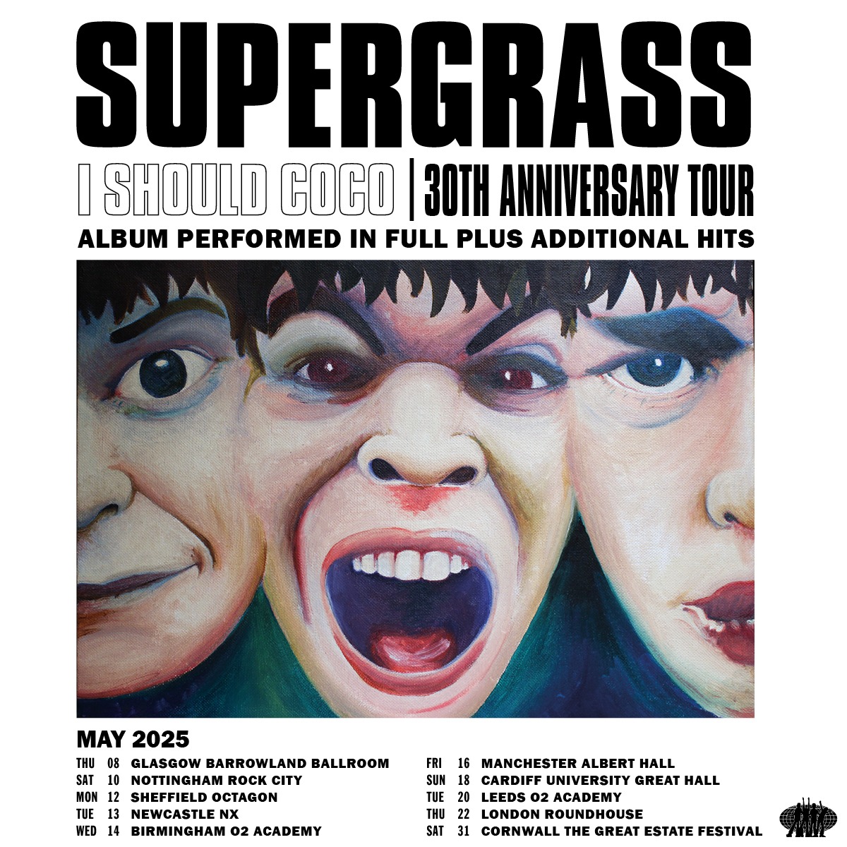 Promotional photograph of Concierto de Supergrass en Manchester.