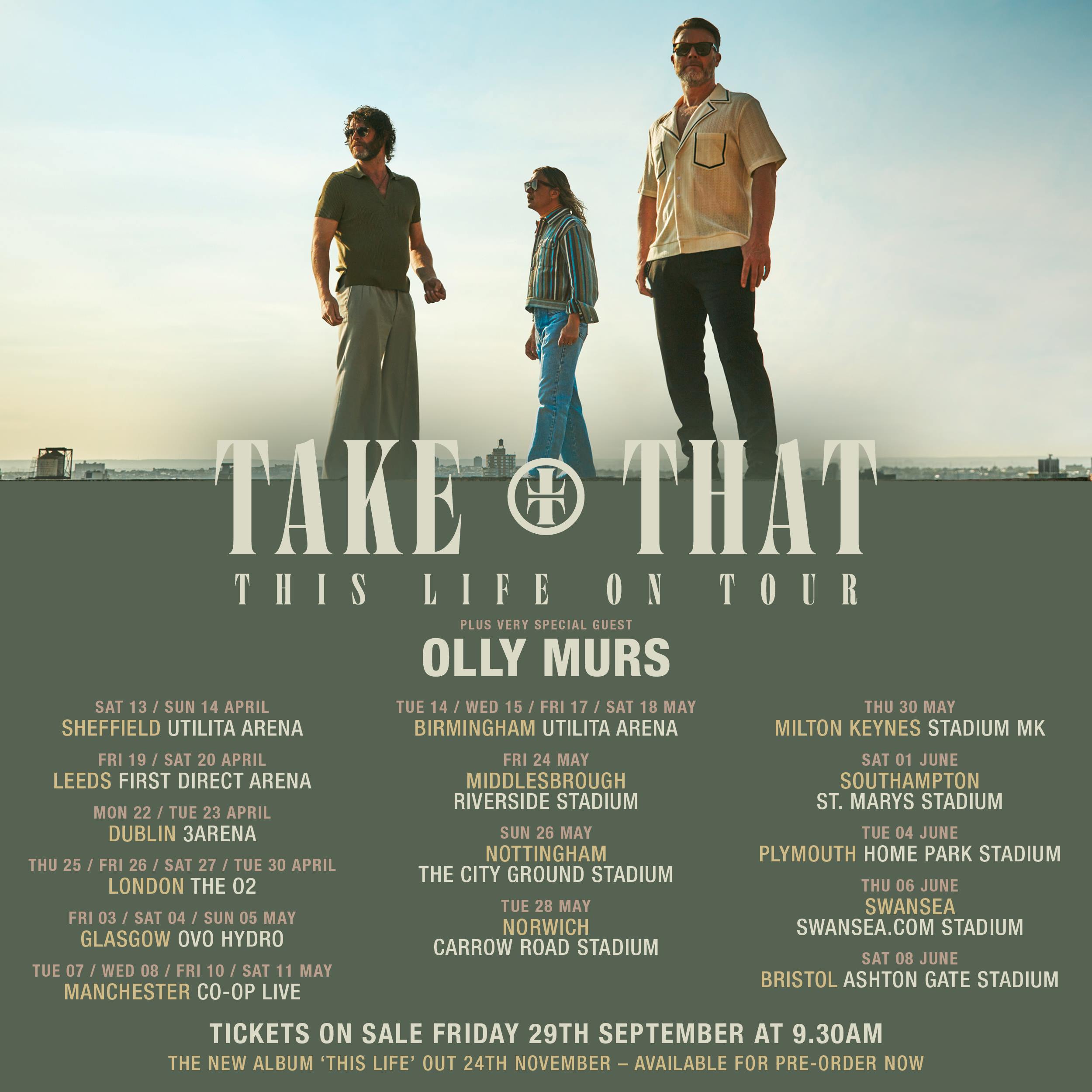 Promotional photograph of Concierto de Take That en Norwich.