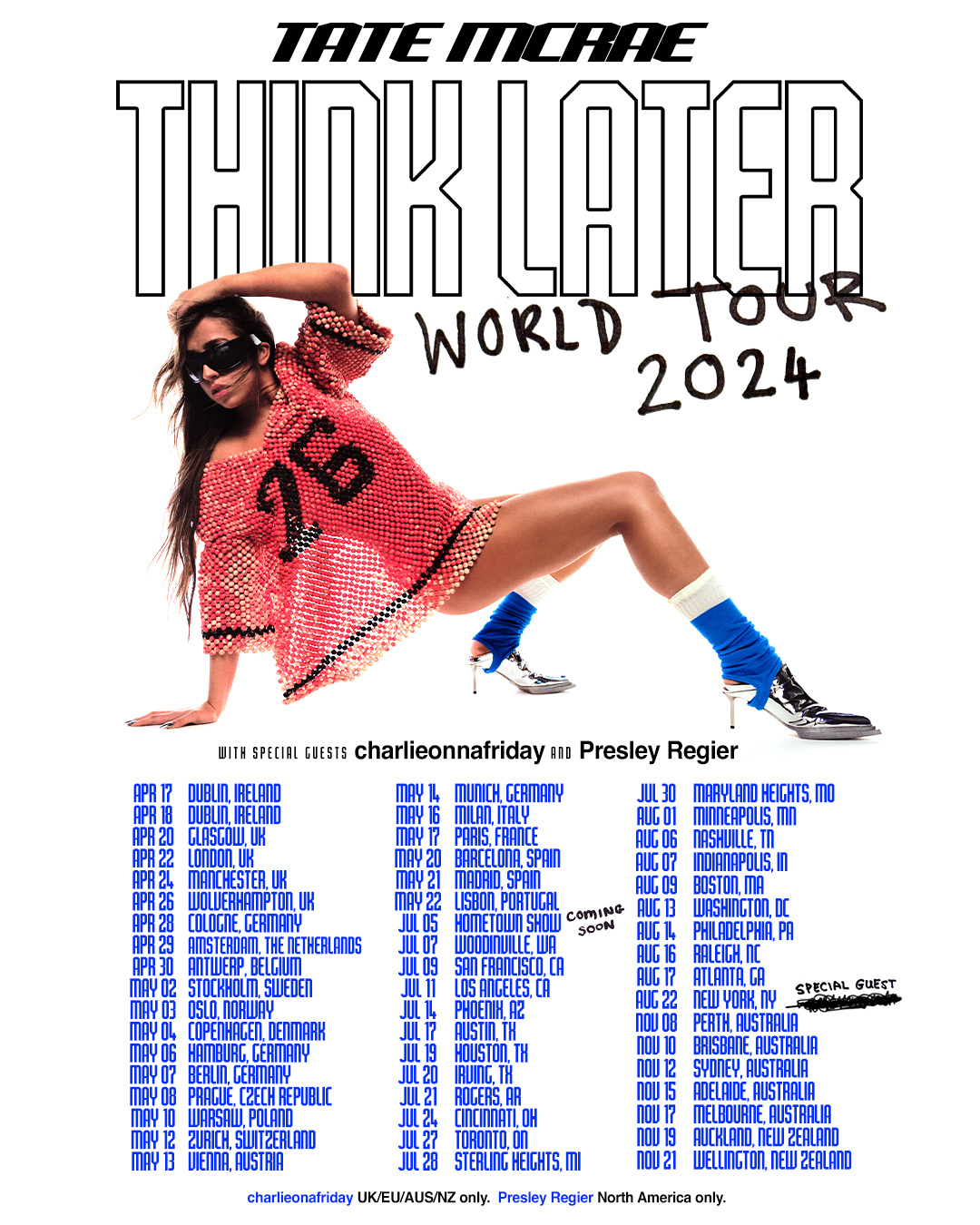 Fotografía promocional de Concierto de Tate McRae en Berlín