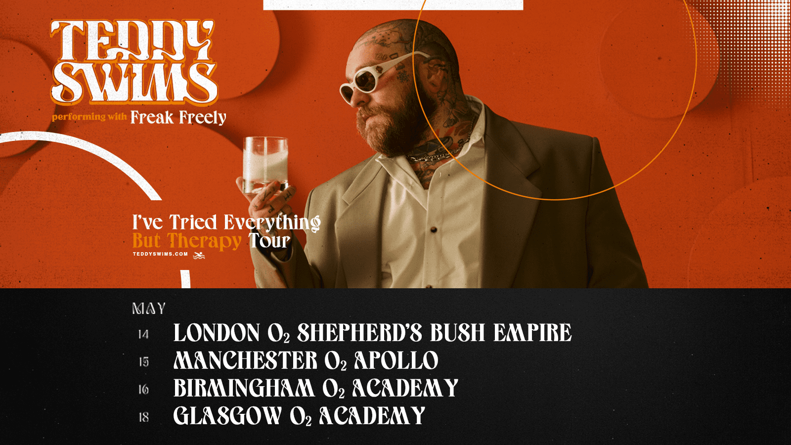 Promofoto von Concierto de Teddy Swims en Glasgow.