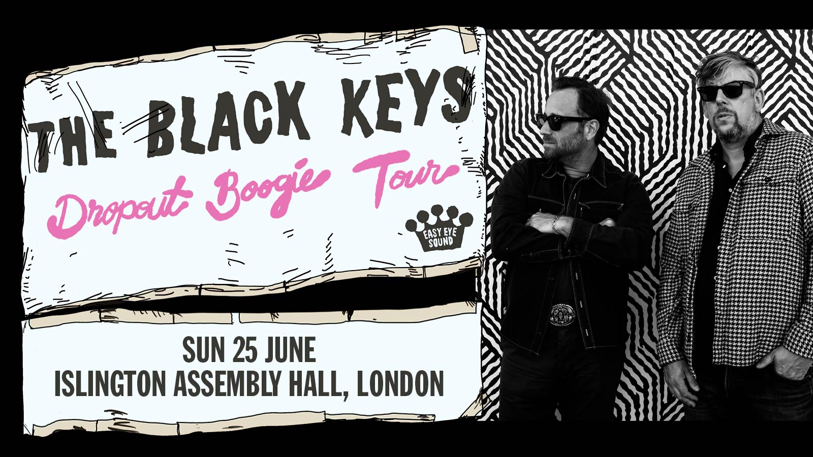 Promotional photograph of Concierto de The Black Keys en Londres | Dropout Boogie Tour.