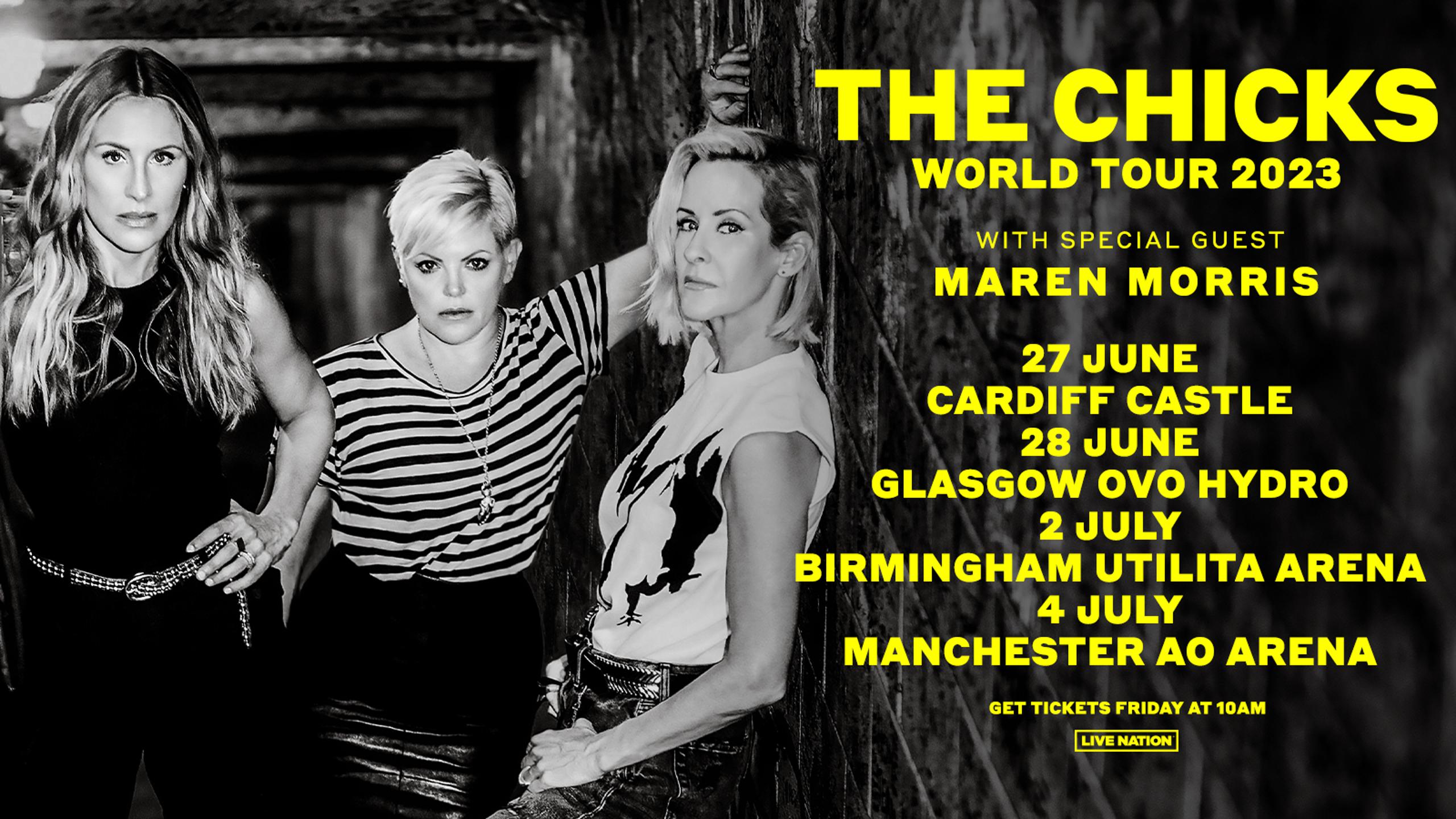 The Chicks concert tickets for Cardiff Castle, Cardiff Tuesday, 27 June