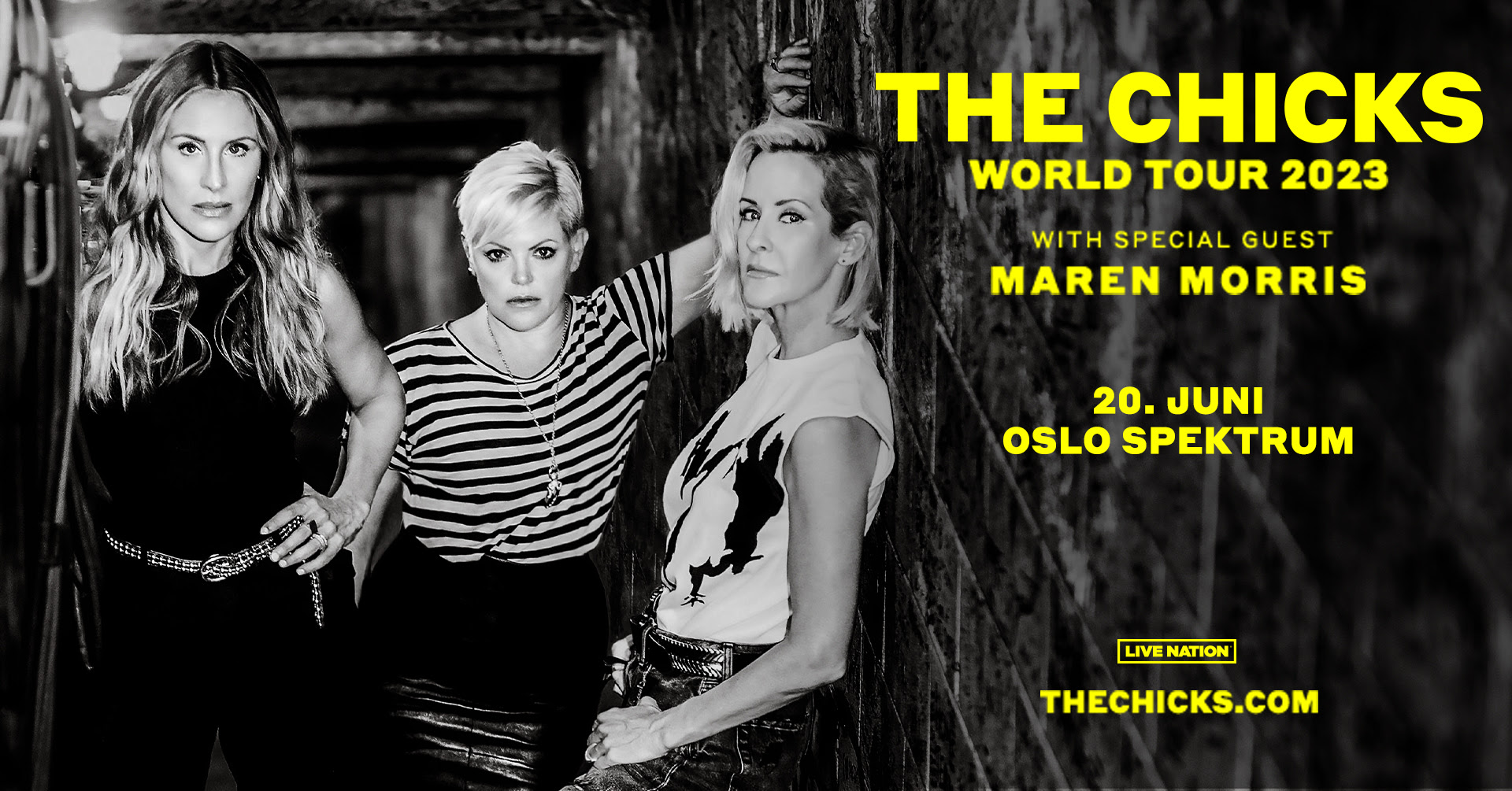 Fotografía promocional de Concierto de The Chicks en Oslo