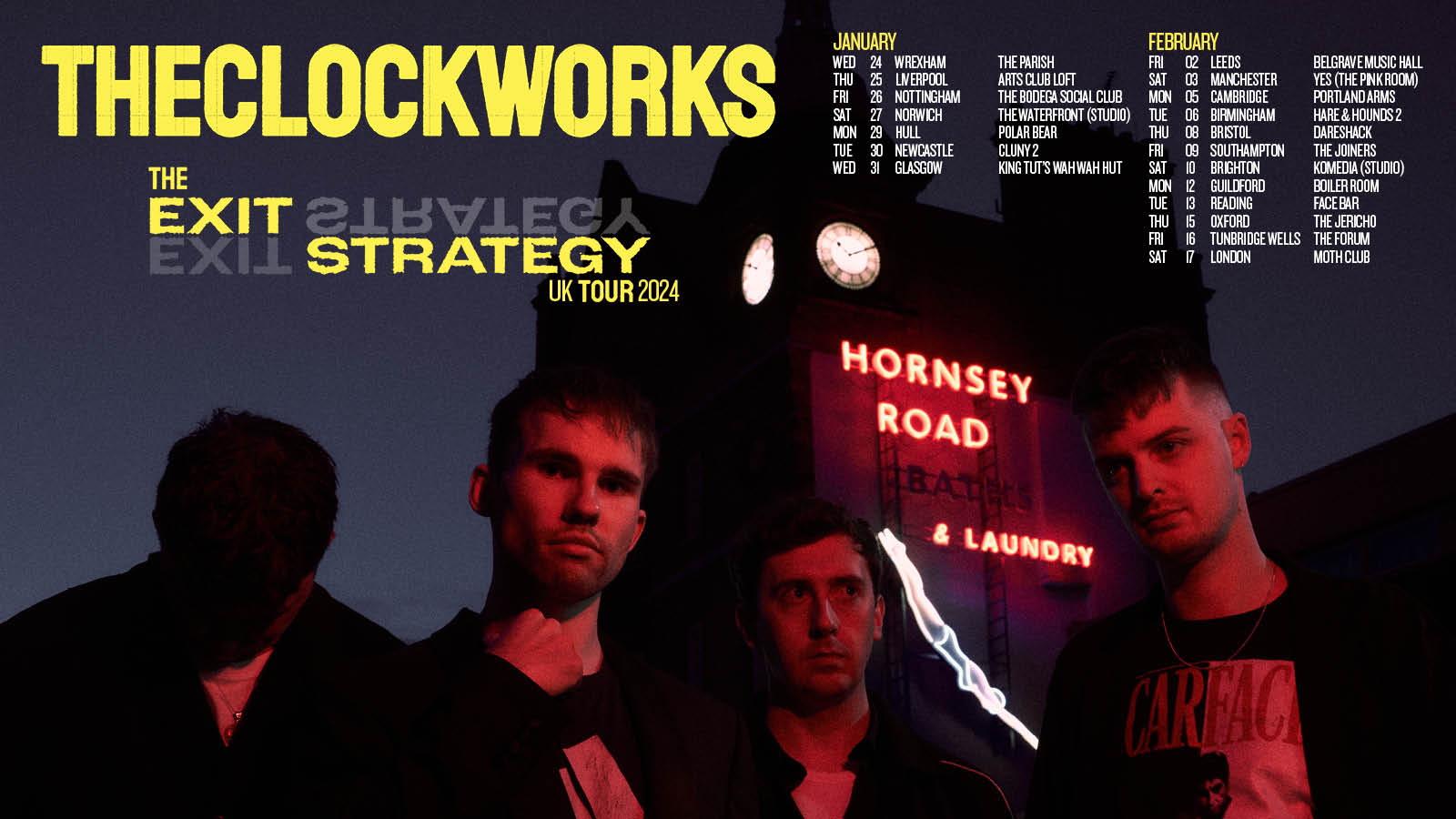 Promotional photograph of Concierto de The Clockworks en Dublin.