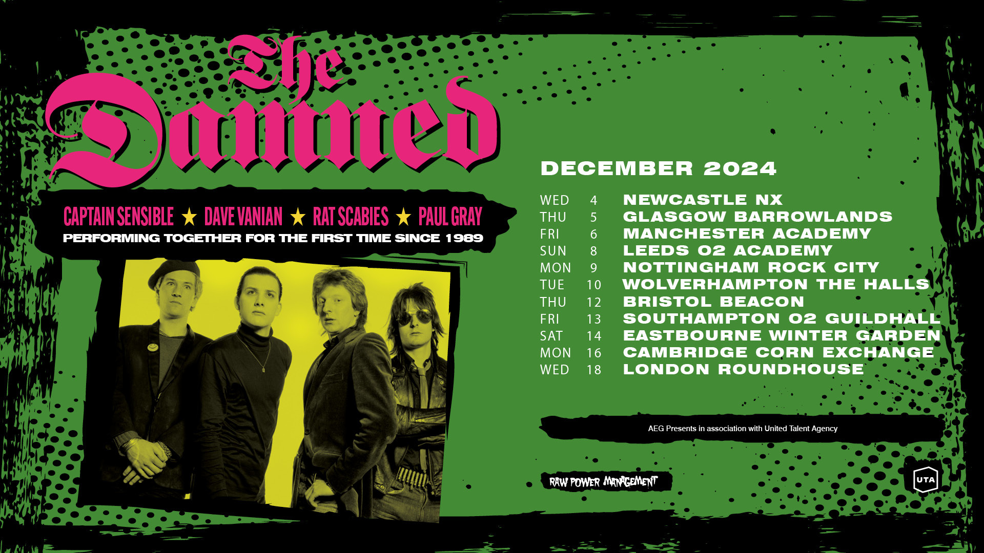 Fotografía promocional de Concierto de The Damned en Bristol