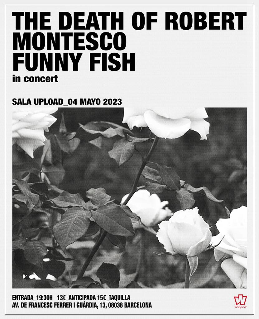 Fotografía promocional de Concierto de The Death Of Robert, Montesco y Funny Fish