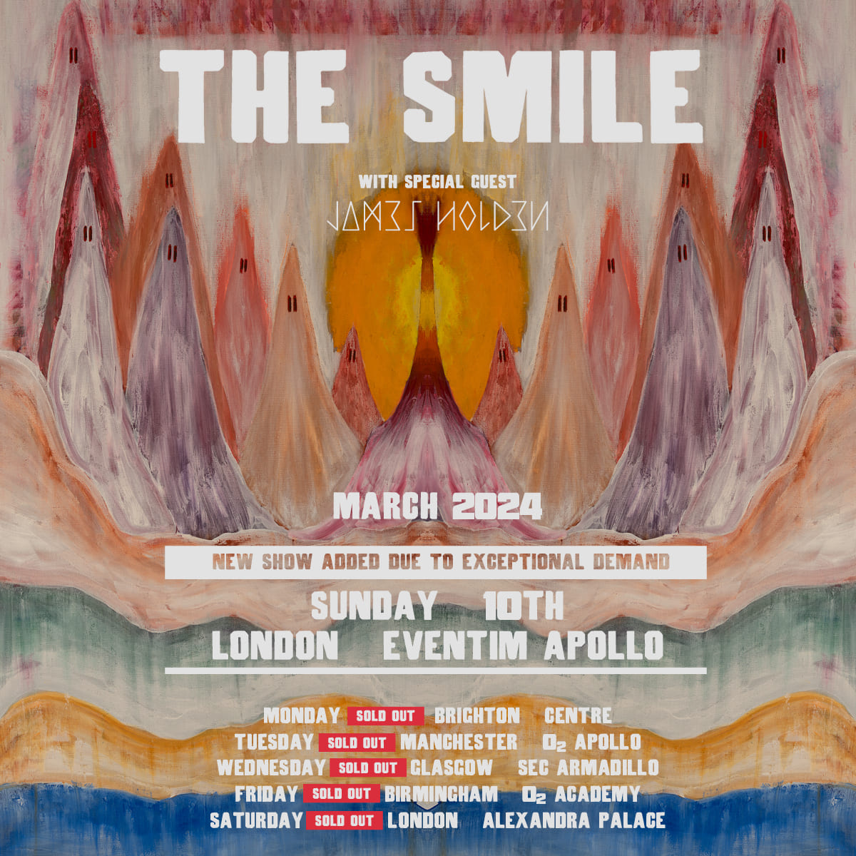 Promotional photograph of Concierto de The Smile en Londres.