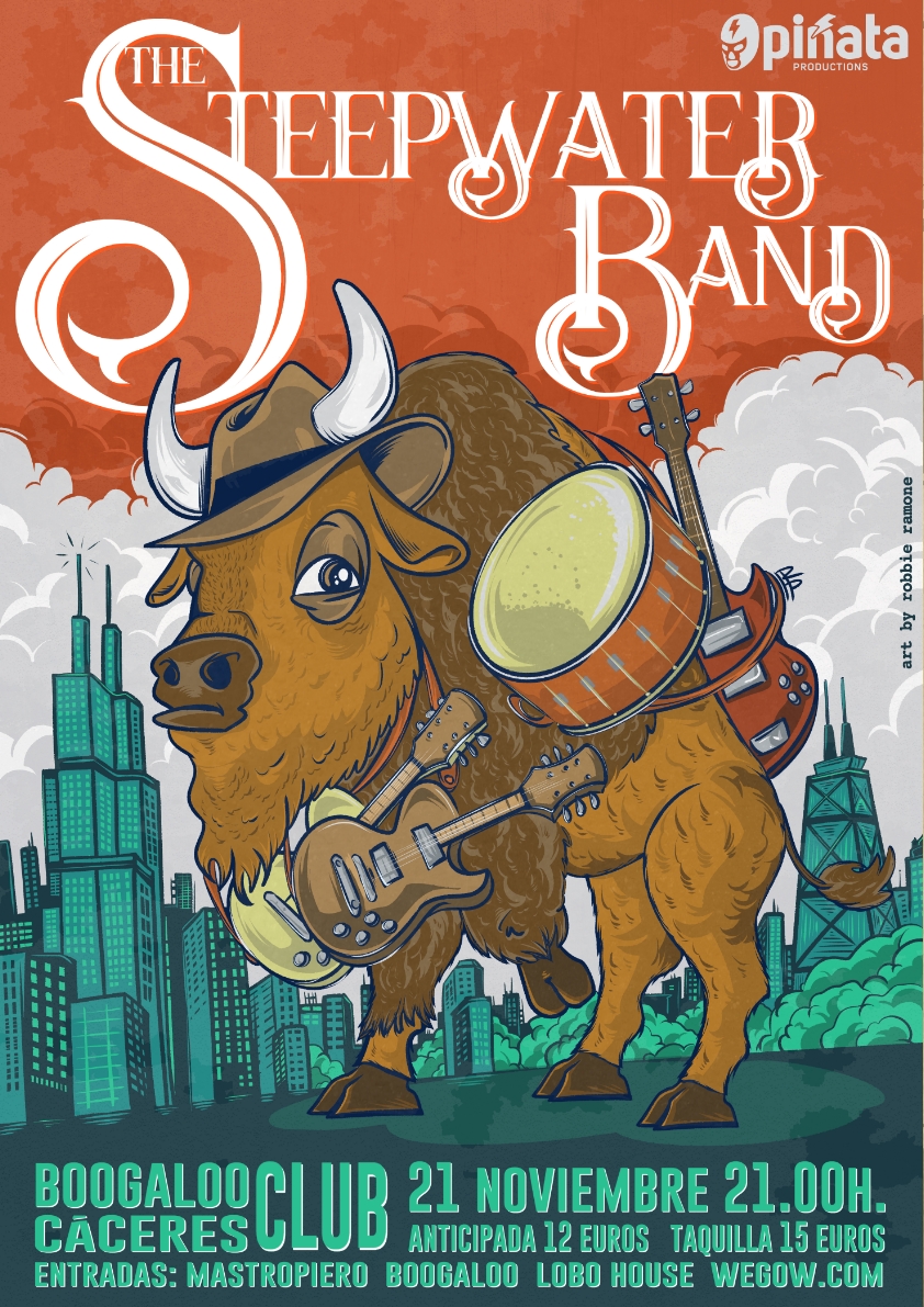 Fotografía promocional de Concierto de The Steepwater Band en Cáceres