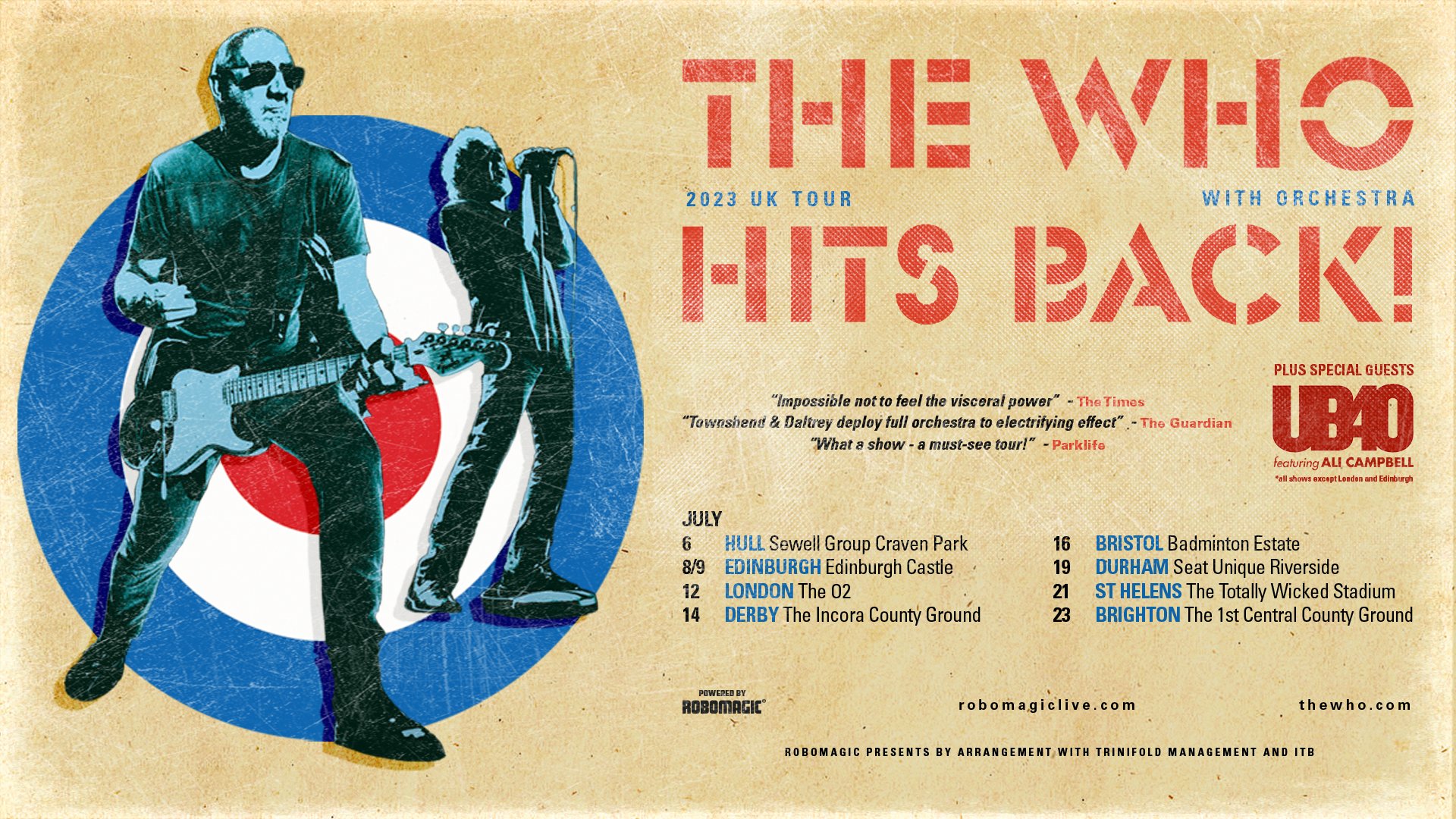Fotografía promocional de Concierto de The Who en Hull | Hits Back!