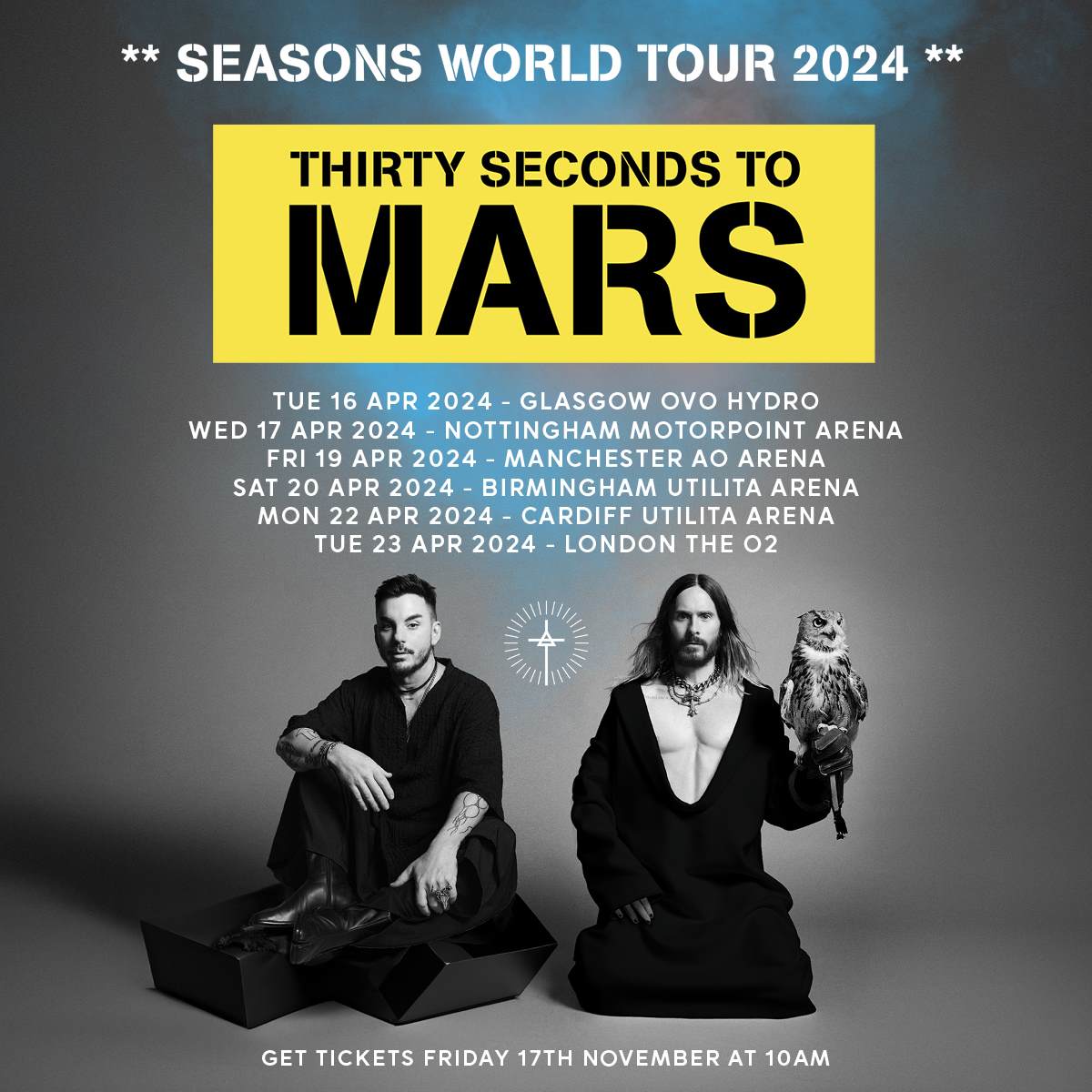 Promofoto von Concierto de Thirty Seconds to Mars en Londres.