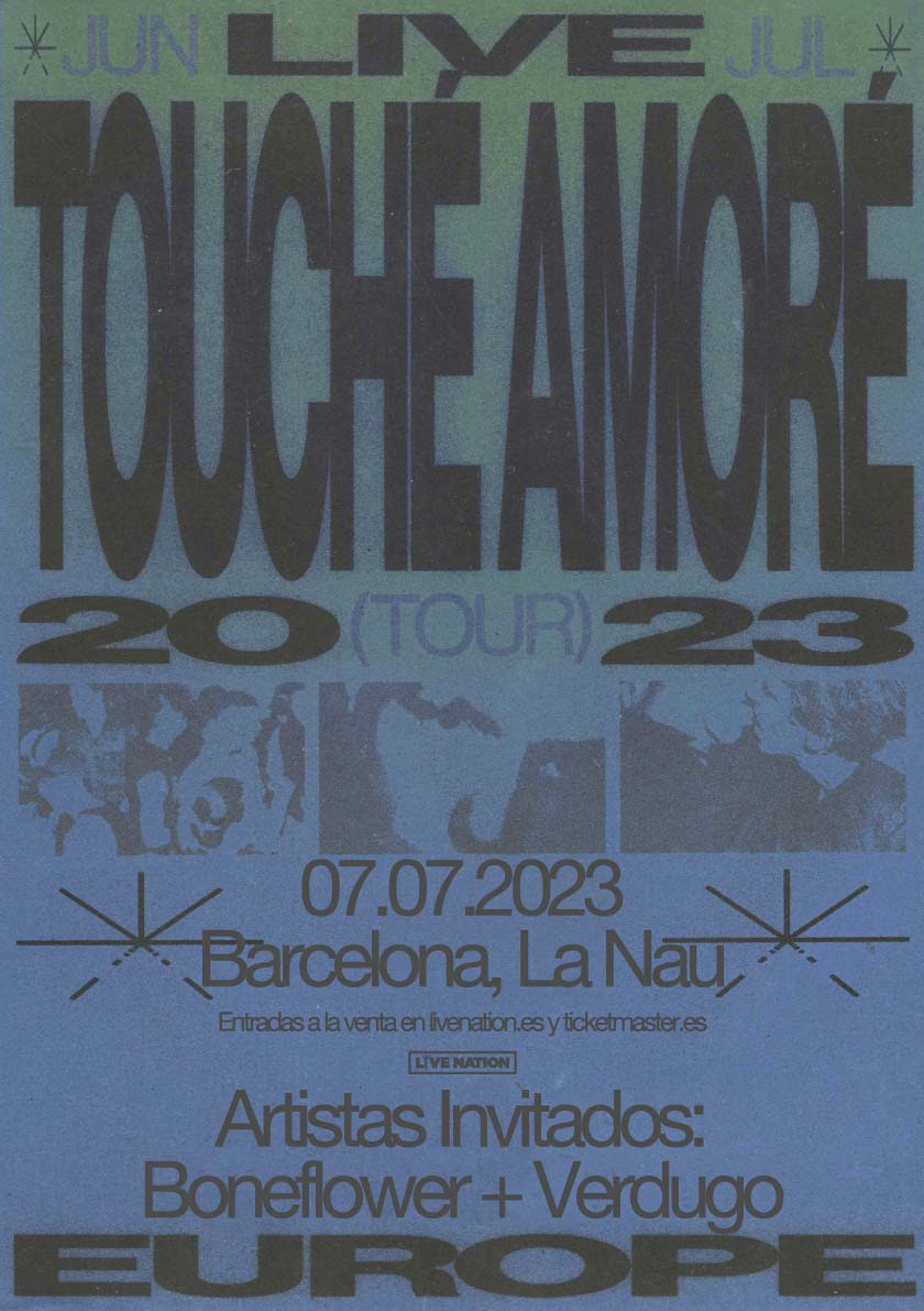Fotografía promocional de Concierto de Touché Amoré en Barcelona