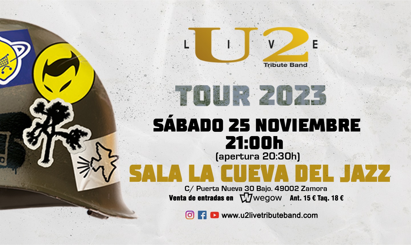 Fotografía promocional de Concierto de U2LIVE Tribute Band en Sala La  Cueva del Jazz (Zamora)