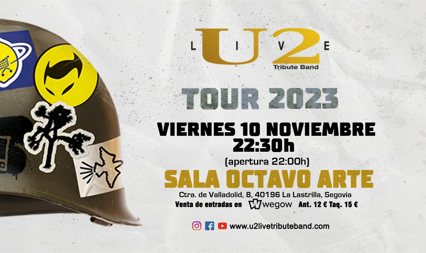 Fotografía promocional de Concierto de U2LIVE Tribute Band en Sala Octavo Arte (Segovia)