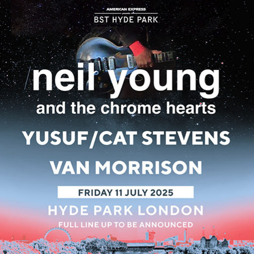 Promofoto von Concierto de Van Morrison + Neil Young + Yusuf / Cat Stevens en Londres.