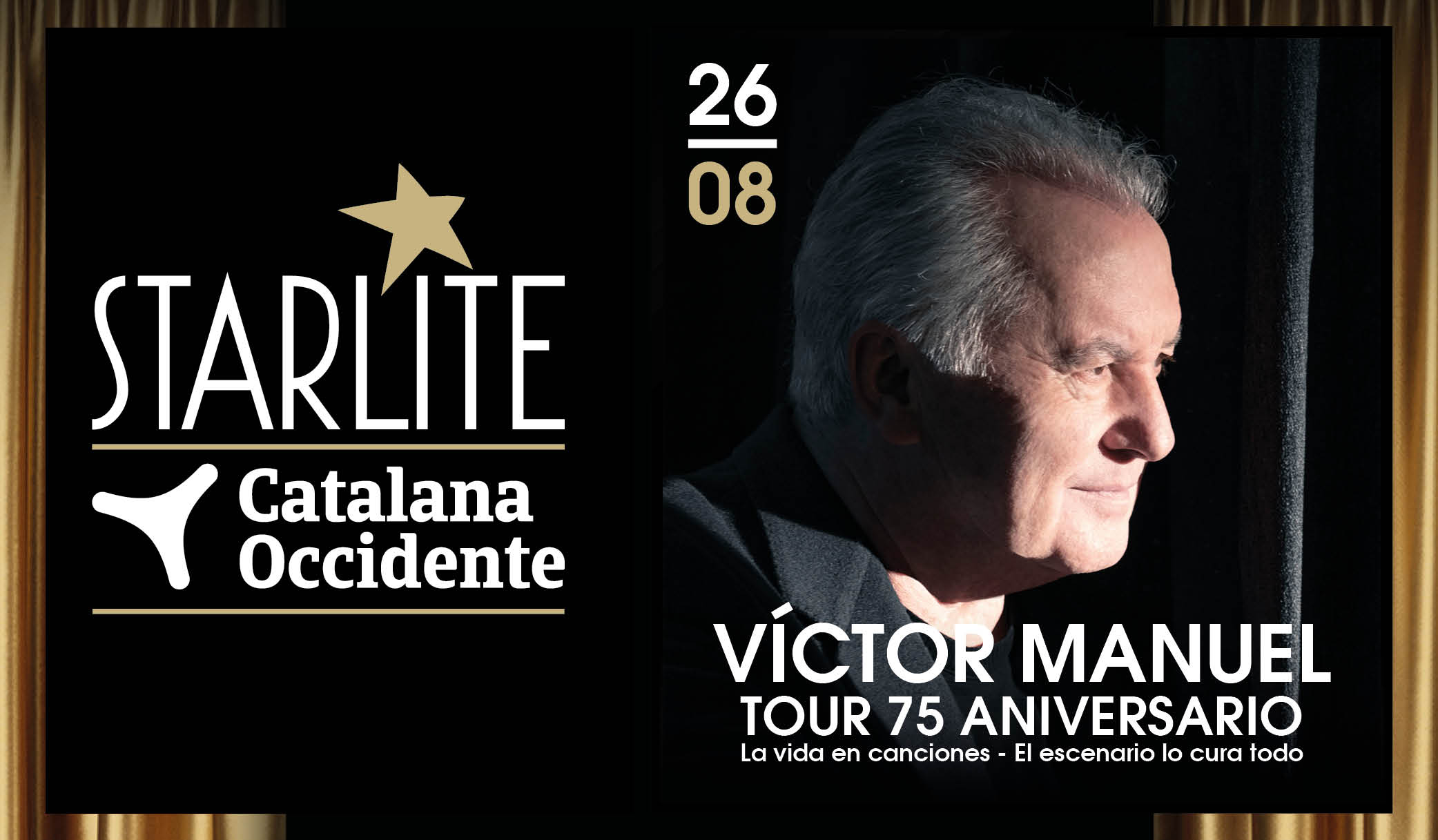 Fotografía promocional de Concierto de Víctor Manuel en Marbella | Starlite Catalana Occidente 2023