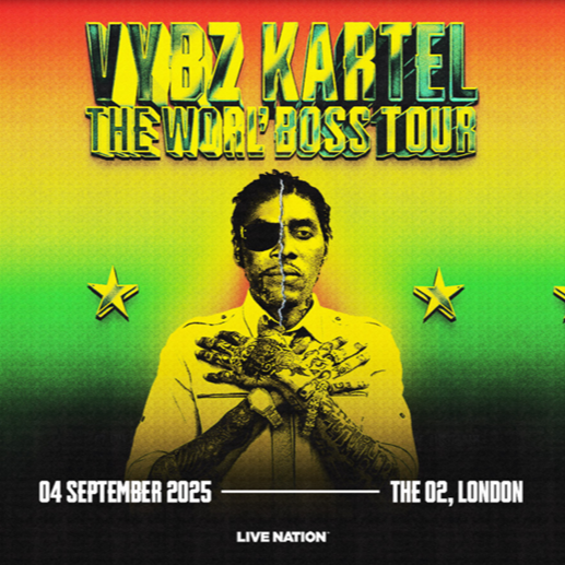 Promotional photograph of Concierto de Vybz Kartel en Londres.