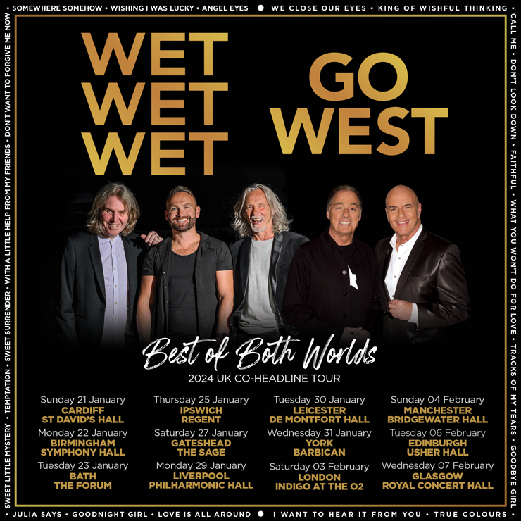 Promotional photograph of Concierto de Wet Wet Wet + Go West en Buxton.