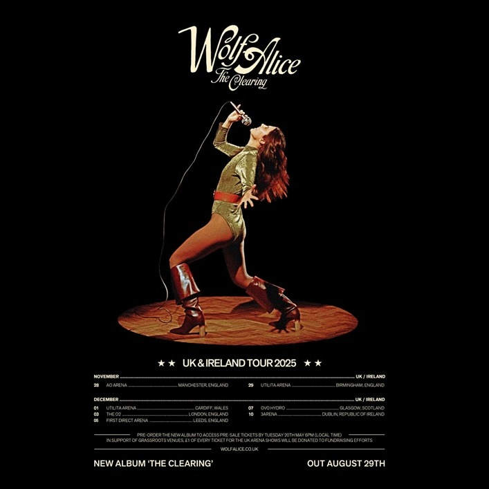 Promofoto von Concierto de Wolf Alice en Cardiff.