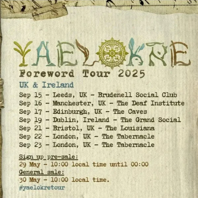 Promotional photograph of Concierto de Yaelokre en Amsterdam.