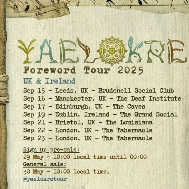 Promotional photograph of Concierto de Yaelokre en Dublin.