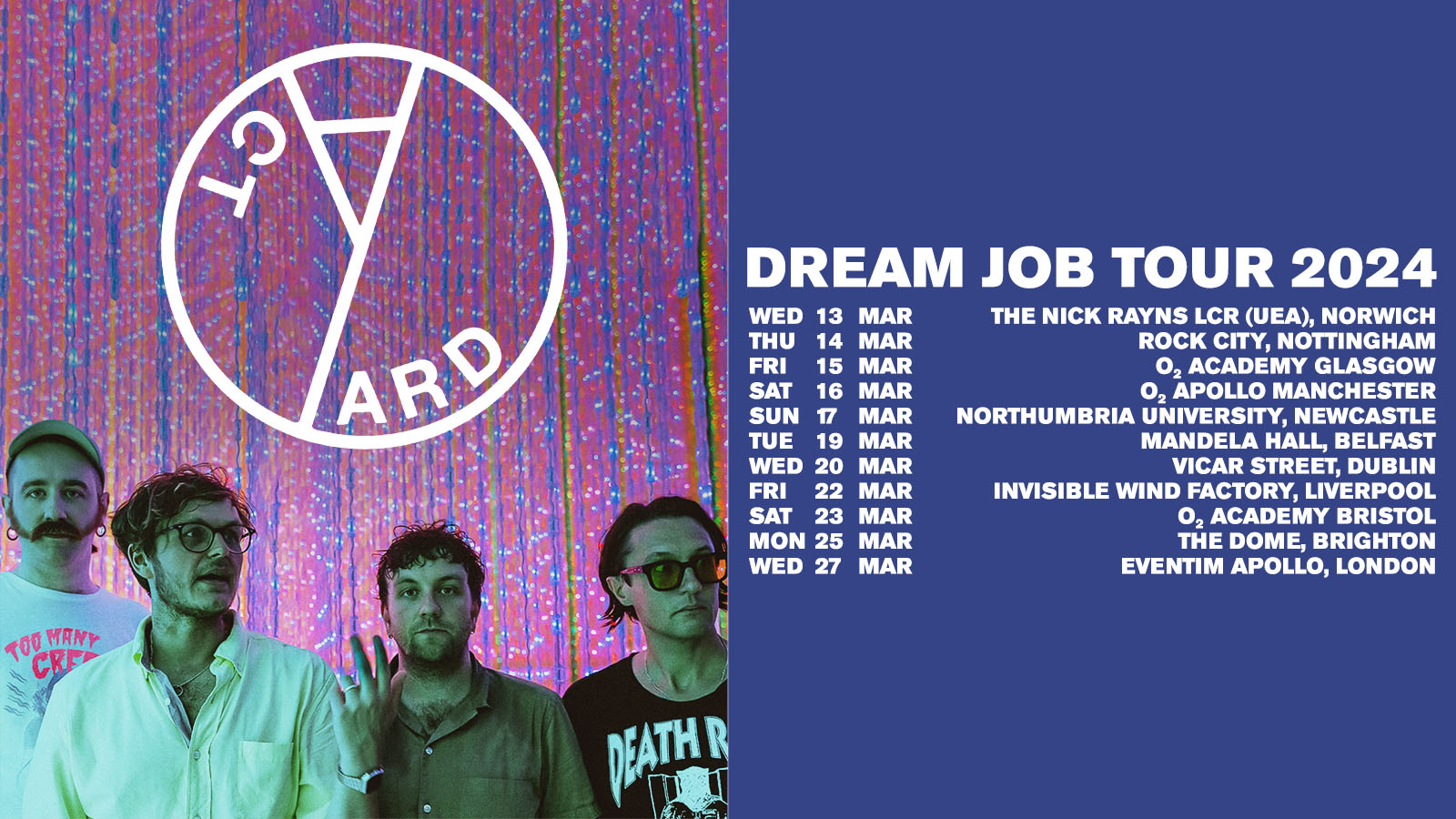 Fotografía promocional de Concierto de Yard Act en Dublin